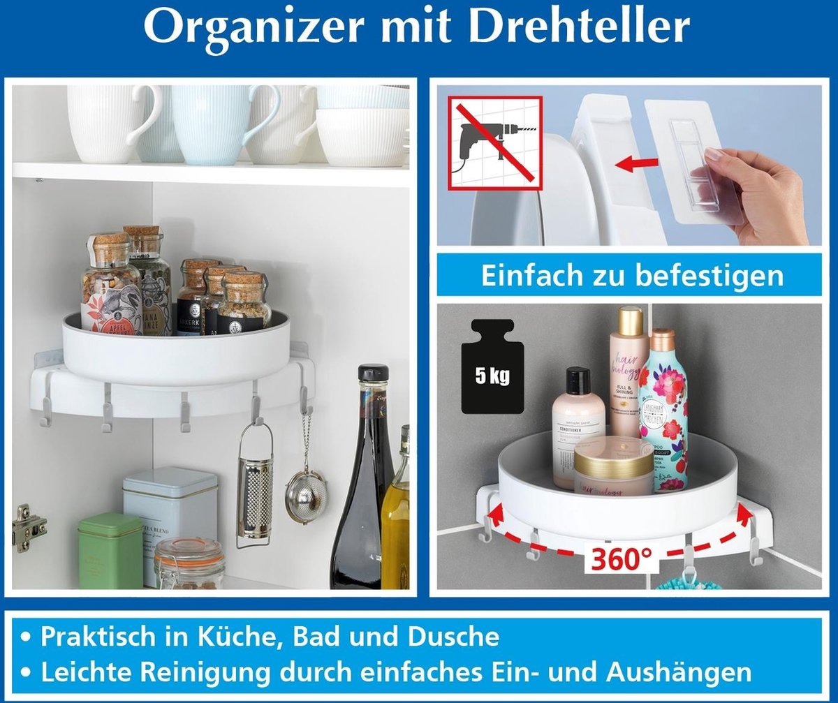 Organiser met draaiplateau