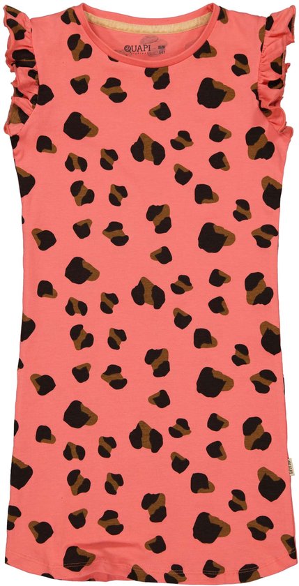 Quapi meisjes pyjama Pia aop Coral Pink Leopard