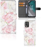 GSM Hoesje Geschikt voor Nokia C32 Wallet Book Case Cadeau voor Mama Lovely Flowers
