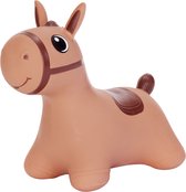 Hoppimals - Rubber Jumping Animal - Balle Skippy + pompe - cheval marron