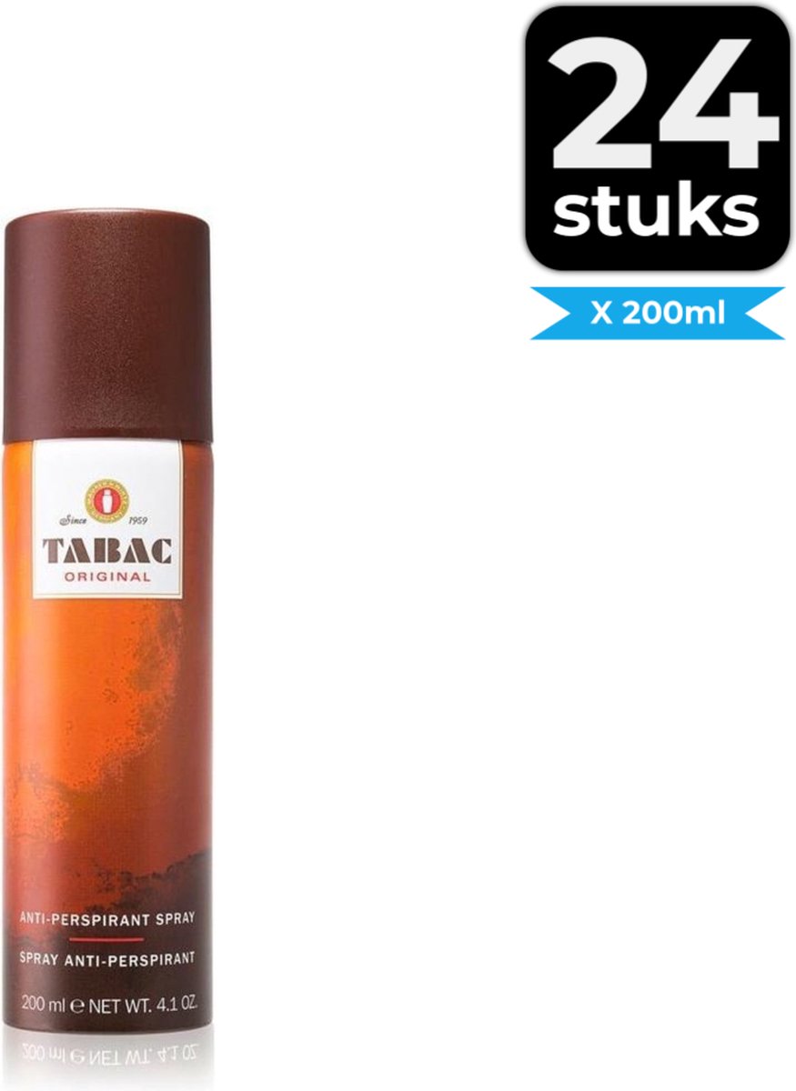 Goedkoopste Tabac Original Anti-Perspirant - 200 ml - Deodorant - Voordeelverpakking 24 stuks