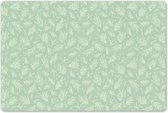 Placemat kinderen 60x40 cm - 1 stuk - Groene blaadjes - Grote placemats kunststof - Kinder bureaumat bureau - Knutselmat kind - Tekenmat anti slip - Knutsel onderleggers - Kleurmat - Kinderplacemat groot - Onderlegger voor knutselen - Hobby mat