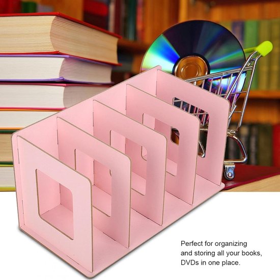 Bibliothèque de bureau DIY en bois Boeken support de rangement DVD magazine  amovible 4