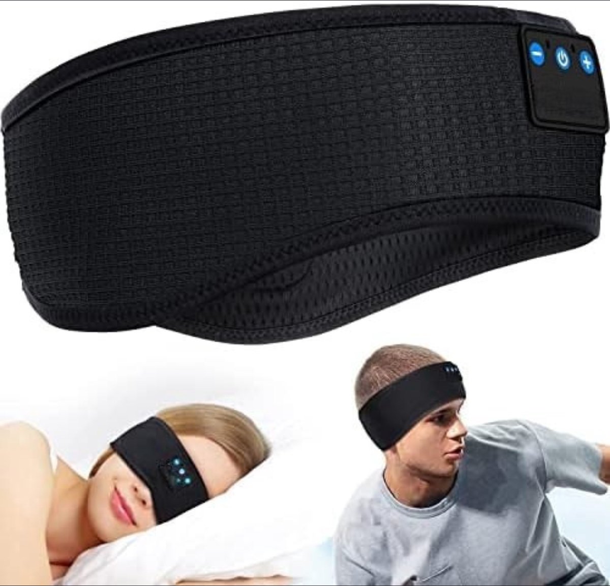 Casque de sommeil Bluetooth Masque oculaire Casque sans fil intégré pour  dormir