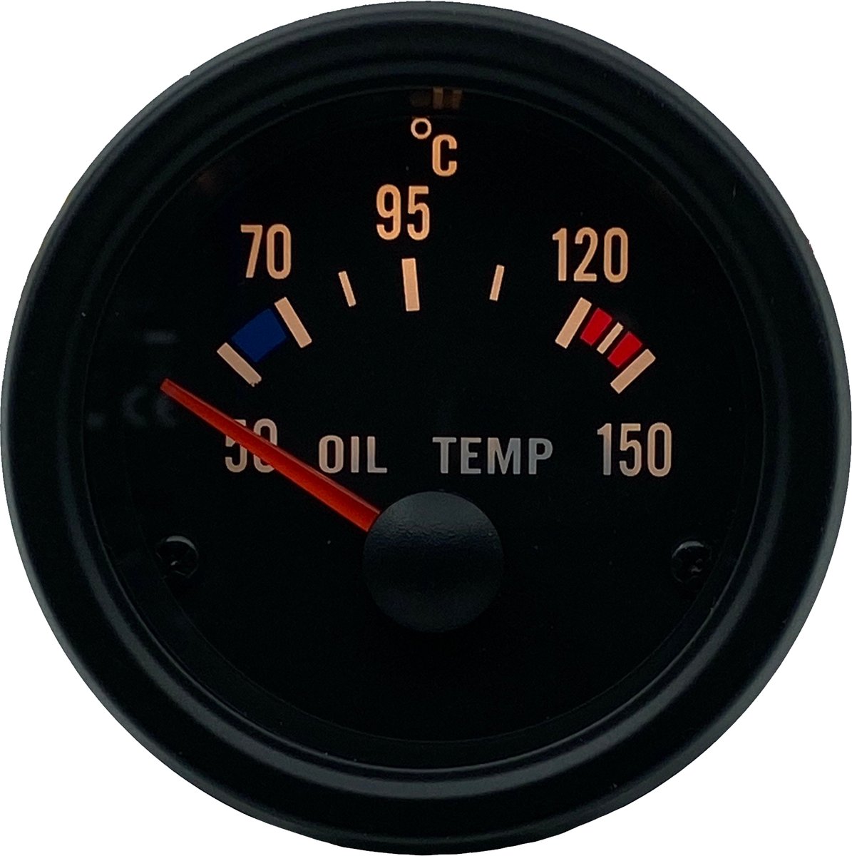 Olie temperatuur meter Zwart 12V VD series