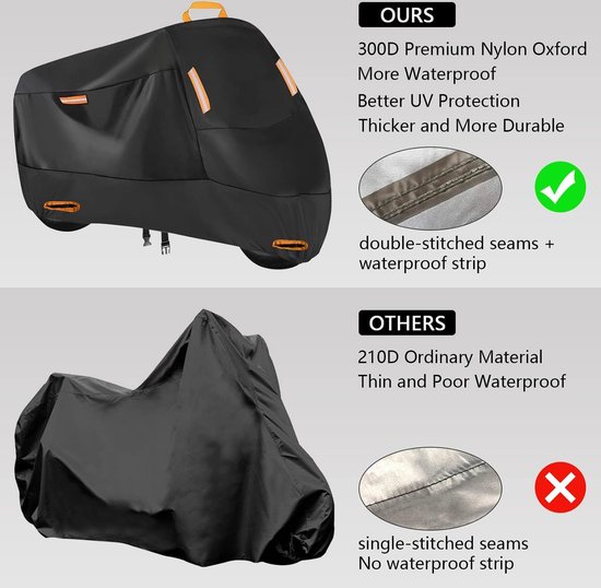 XL - Housse de moto étanche - Housse de protection durable pour moto - 210D  Oxford 