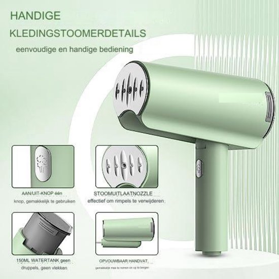 Handheld Elektrisch Strijkijzer, ABS Aluminium Draagbare Strijkmachine, 1000 W Roterend Opvouwbaar Handvat Tipontwerp voor Reizen (EU-stekker 220V