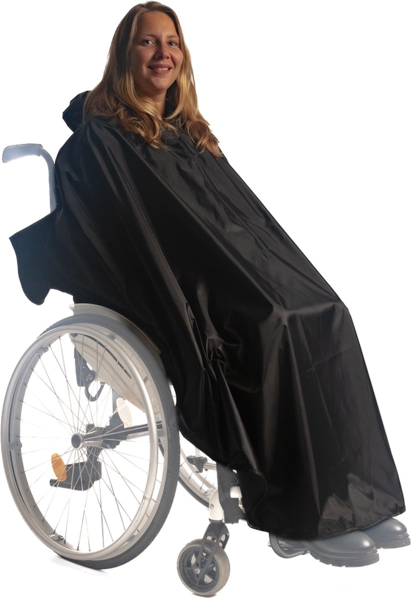 Goedkoopste Belieff Rolstoel Poncho - Rolstoelcape - Poncho Regen - Poncho Rolstoel - Rolstoeljas - Regencape Rolstoel - Rolstoelponcho - Zwart