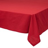 Tafelkleed van 100% katoen, beste kwaliteit in modern design, tafelkleed valt kreukvrij, ideale woonkamer decoratie (140 x 180 cm, rood)