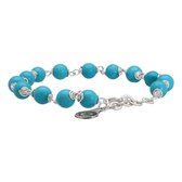 Bracelet Bela Donaco Wrap Wire B6 - Turquoise Hubei - Argent Massif