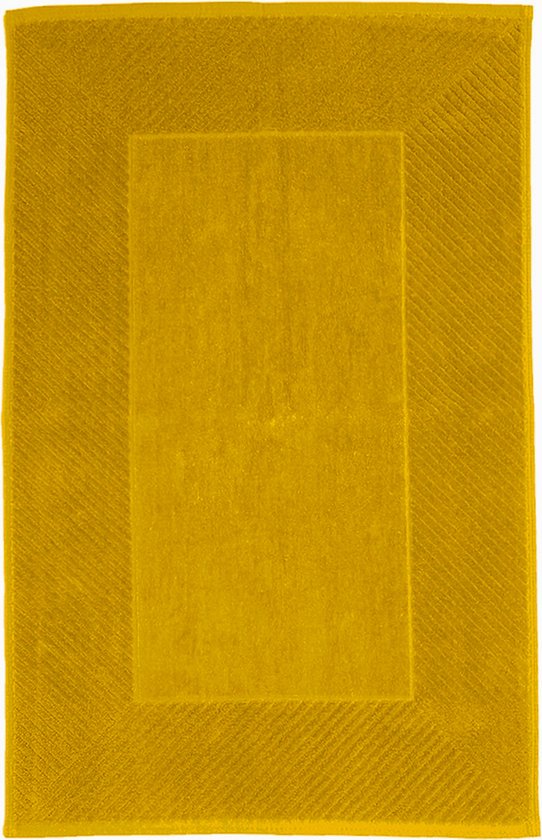 The One Towelling Badmat Ultra - Extra dikke Douchemat - 100% Zacht katoen - 60 x 95 cm - Velours - Okergeel
