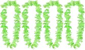 Toppers in concert - Boland Hawaii krans/slinger - 4x - Tropische kleuren groen - Bloemen hals slingers