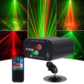 YPE® Discolamp - Party Lights - Disco licht - Party Laser - Mini Disco Laser Lamp - Lasers en Stroboscoop effect - Afstand bestuurbaar en Geluid gestuurd