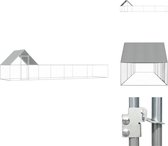 vidaXL Kippenhok - Stalen verblijf met waterbestendig dak - 8x2x2 m - Geschikt voor kippen - eenden - ganzen - etc - Hok