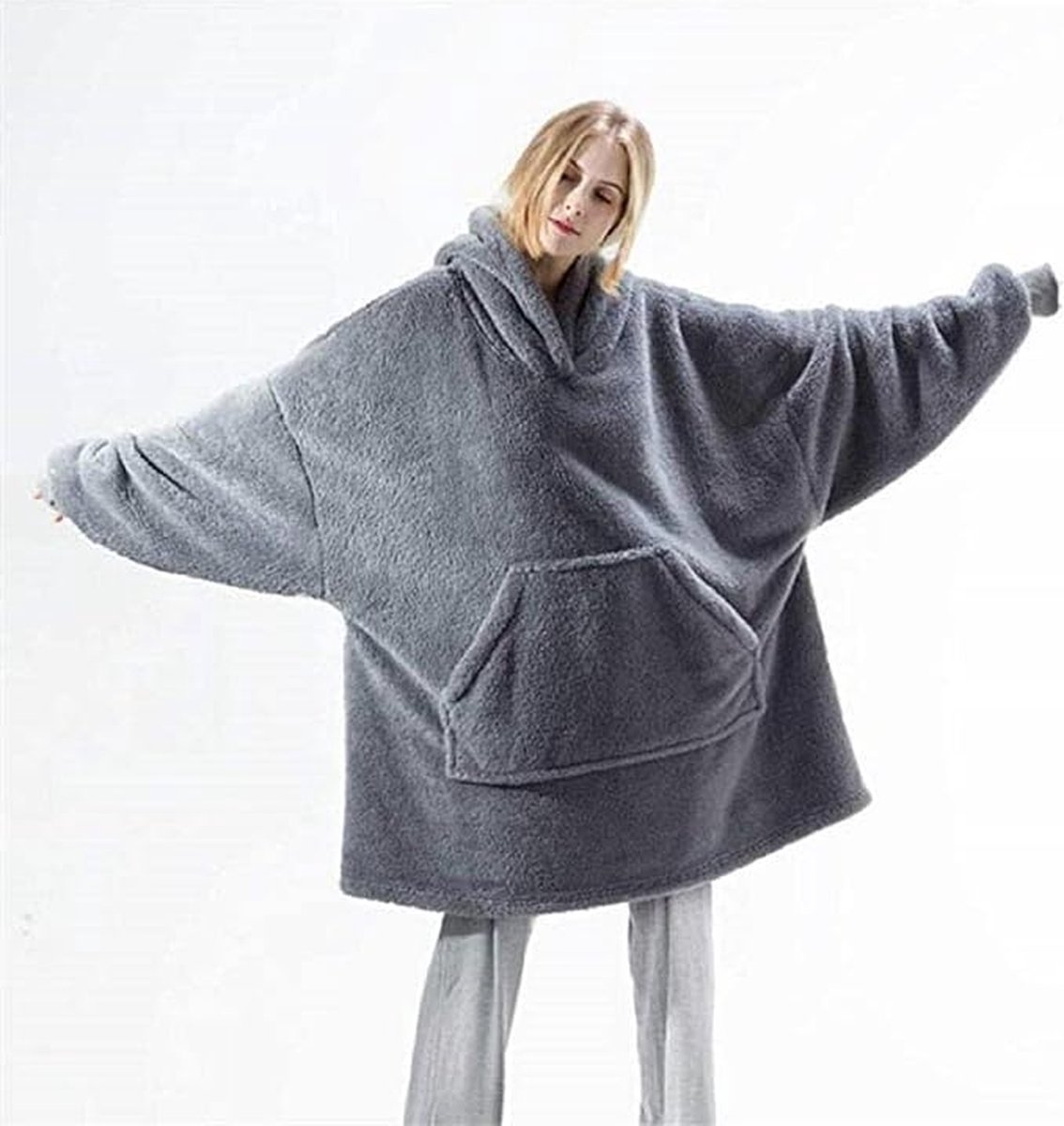 Luxe knuffeltrui hoodiedeken