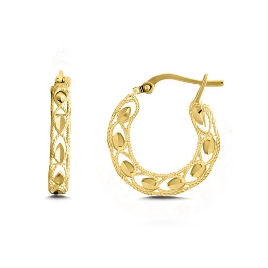 Juwelier Zwartevalk - 14 karaat gouden oorbellen 12.310/17mm--