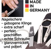 4-delige nagelverzorgingsset 'Modena' | manicure en pedicure set in echt leer etui MADE IN GERMANY. Kleur: bruin | Inhoud: nagelschaar, pincet, saffier nagelvijl