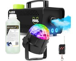 Fuzzix Partyset met F503 rookmachine met LED - 1L rookvloeistof - Tornado Discolamp
