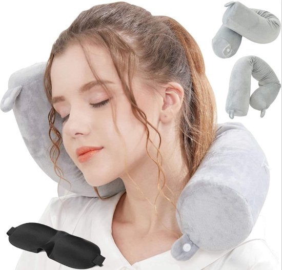 BARRENS Memory Foam reiskussen, 31 x 9 x 28 cm, licht