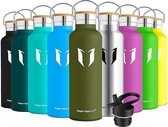 Stainless Steel Water Bottle, 350 ml, 500 ml, 620 ml, 750 ml, 1 L, Leak-Proof Thermos Flask, BPA-Free Water Bottle, Carbonated Thermos Flask for Children, Fizz, Sports, University,