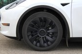 Tesla Model Y Black Performance Turbine hubcaps hubcaps set - Mise à niveau sportive pour jantes Gemini 19 pouces - Accessoires de vêtements pour bébé extérieurs automobiles Nederland et België