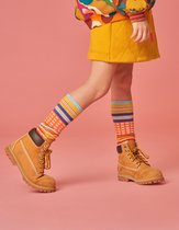 Mieke knee socks 47 Fancy jacquard Vintage Yellow: 35-38