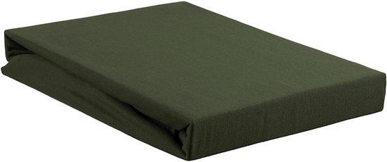 Beddinghouse Hoeslaken Beddinghouse Jersey topper - 070/080/090 x 200/210/220 cm - dark green