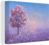 Illustration abstraite d'un arbre 120x90 cm - Tirage photo sur toile (Décoration murale salon / chambre)