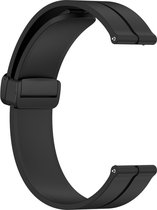 Siliconen bandje - geschikt voor Samsung Galaxy Watch 6 (Classic) / Watch 5 (Pro) / Watch 4 (Classic) / Watch 3 41 mm / Active / Active 2 / Watch 42 mm - zwart