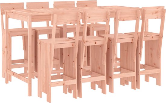 vidaXL Ensemble de jardin - Bois Douglas Massief - 9 pièces