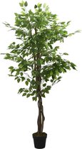 vidaXL-Kunstplant-ficus-378-bladeren-80-cm-groen