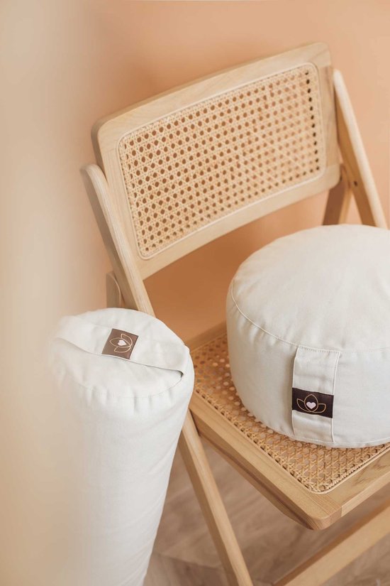 Meditatiekussen eco sand rond - Lotus | Yoga kussen