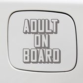 Bumpersticker - Adult On Board - 14x12 - Antraciet