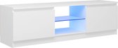 vidaXL - Tv-meubel - met - LED-verlichting - 120x30x35,5 - cm - wit
