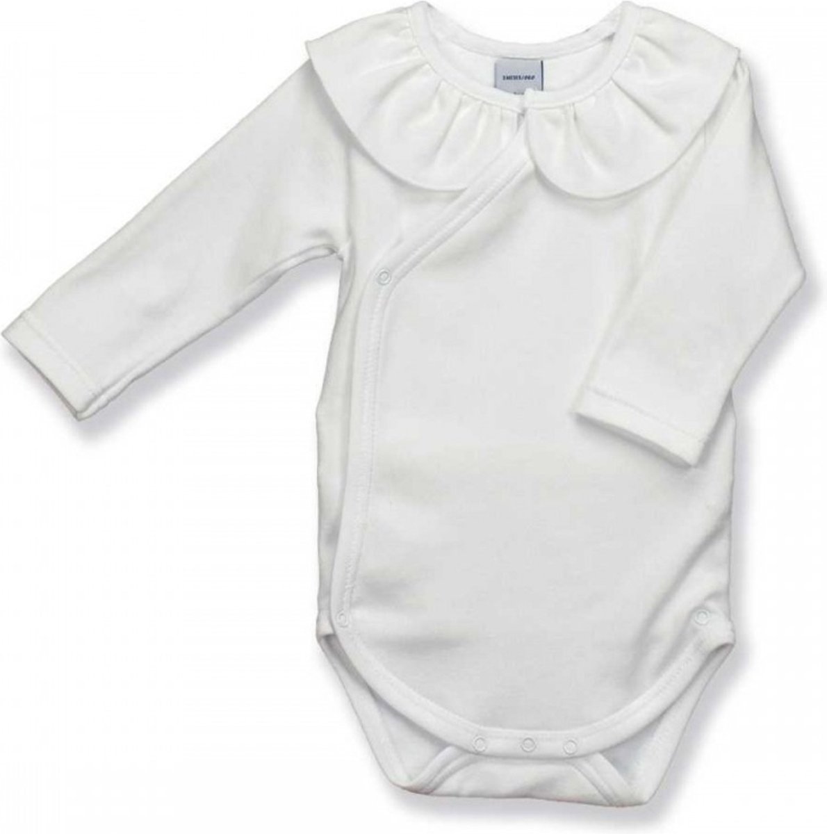 Romper babidu 1178 wit,overslag, ruche
