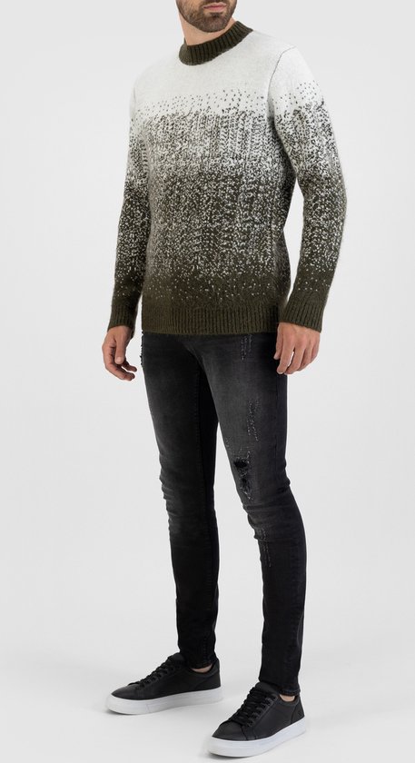Purewhite - Pull coupe décontractée pour homme - Vert - Taille M
