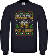 It's the most wonderful time for a beer Trui - kerst - kerstmis - feestdag - bier - winter - christmas - feest - grappig - kersttrui - sweater - unisex