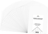 Tritart wit gekleurd karton A4 300 g/m² - 52 vellen stevig A4 papier - Tekenpapier om te knutselen en schilderen - Fotokarton in wit - Knutselpapier