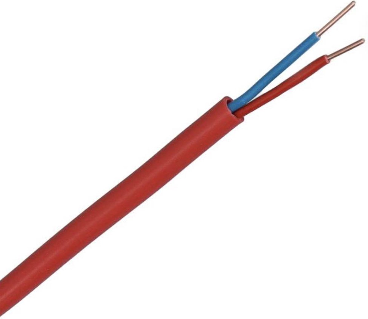 Dynamic brandmeldkabel Yr 2x0,8 mm Dca-s2,d0,a3 rood per 100 meter