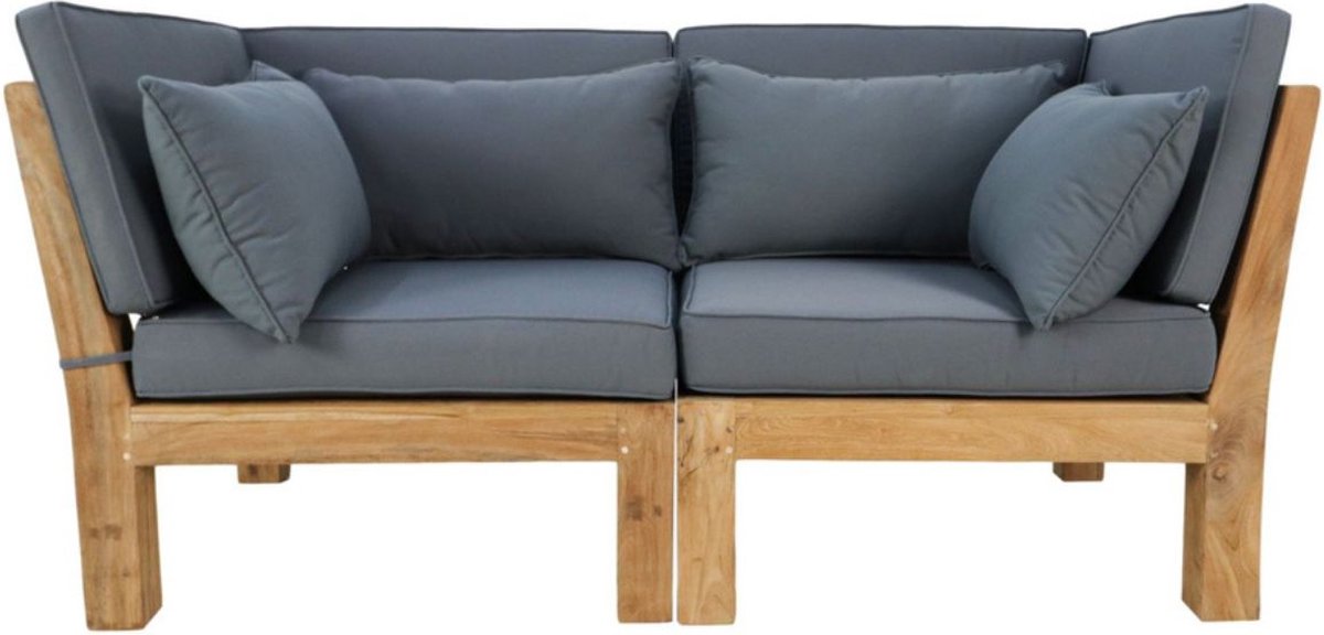terrasstoelen weerbestendig - 2-delig (incl. kussens) - tuinstoel kuip - kuipstoel buiten - lounge fauteuil - lounge stoel - loungestoel - tuinstoelen - 84X168X64 cm - Wood Selections