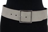 Thimbly Belts Large ceinture de hanche pour femme gris - ceinture pour femme - 6 cm de large - Grijs clair - Cuir véritable fleur Cuir - Tour de taille : 90 cm - Longueur totale de la ceinture : 105 cm