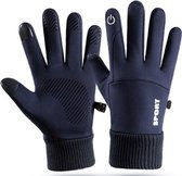 IKIGAI™ Waterdichte handschoenen - Fietshandschoenen - Touch screen proof - Anti Slip - Blauw - L