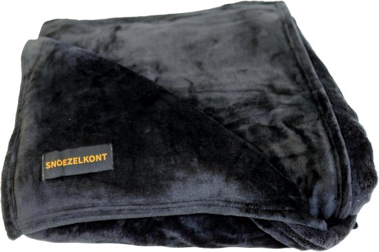 Luxe Zwarte XXL Fleece Deken 300x300 cm - Elegant en Warm, Perfect voor Elk Interieur