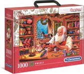 Clementoni Classic Christmas Collection - Puzzel - 1000 stukjes - Volwassenen - Legpuzzel - Kerstman Workshop - Vanaf 14 jaar
