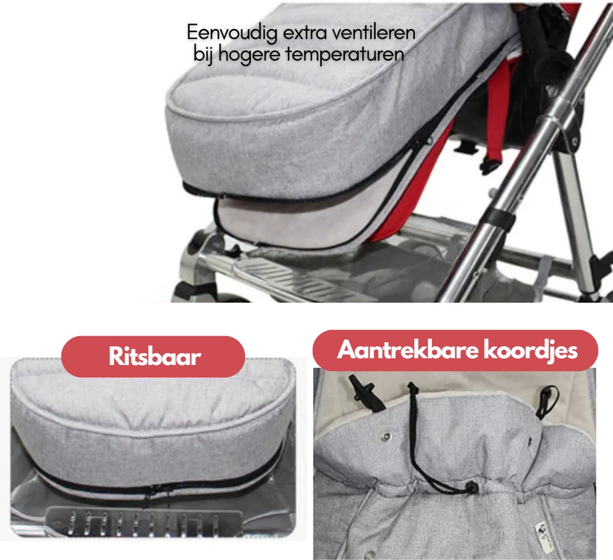 Heitmann Premium lamsvacht voetenzak zwart - Voetwarmers voor wagens