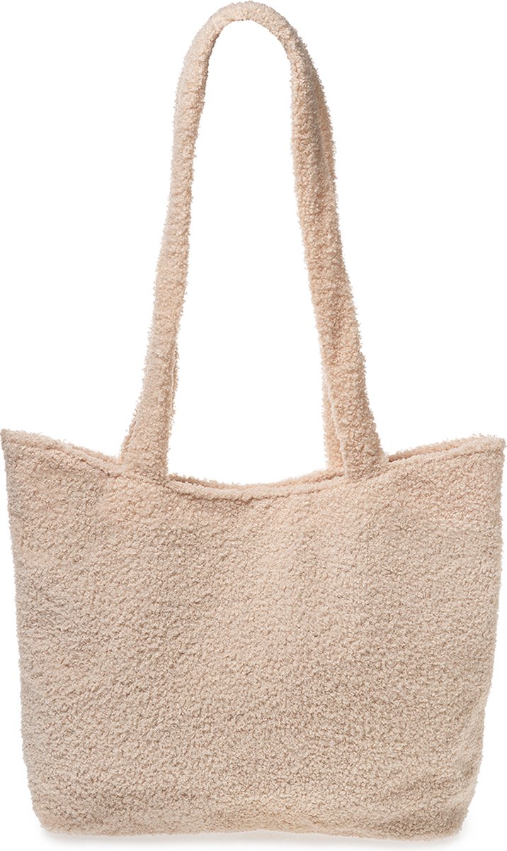 Yucka - Teddy tas - Schoudertas - Tote bag - Draagtas - Handtassen dames - Met magnetische druksluiting - Beige