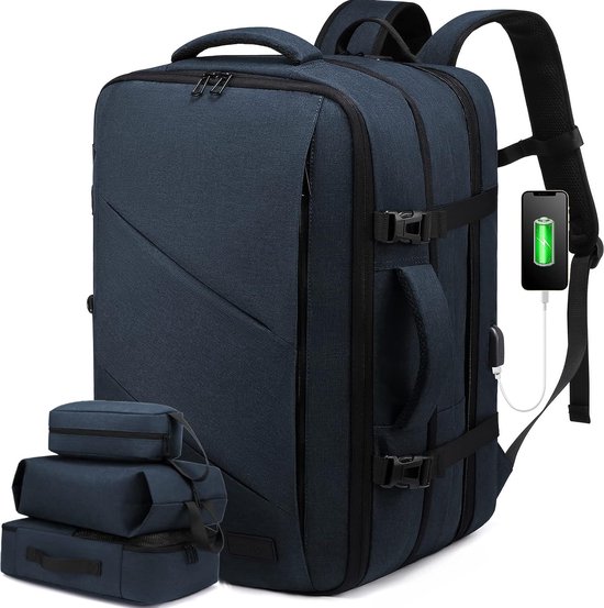 3040 l rugzak, handbagage, reisrugzak, vliegtuig, voor heren en dames, uitbreidbare... bol
