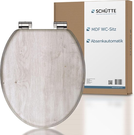 Sanilo toiletbril met soft closing-mechanisme I Hoogwaardige houten toiletzitting I Toiletdeksel in verschillende motieven (Cheesy