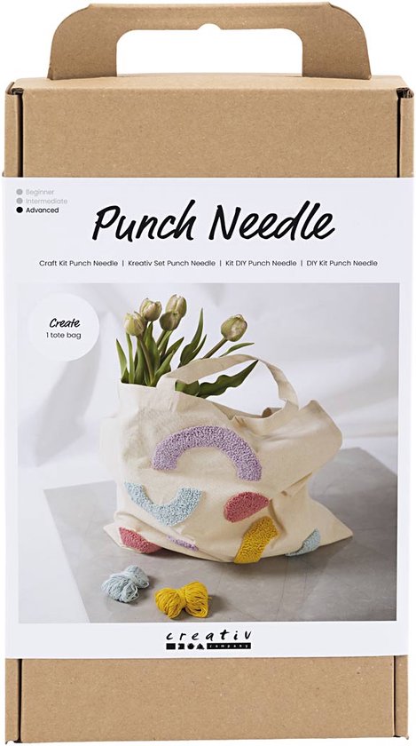 CC Hobbyset Punch Needle - Handwerken - Draagtas - Pastelkleuren