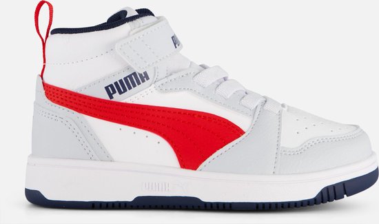 PUMA Puma Rebound V6 Mid AC+ PS FALSE Baskets pour femmes - Silver Mist-Club Navy-For All Time Red - Taille 31